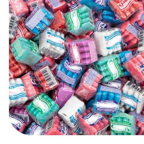 Mexican Original Chewing Gum - 90 Mini Packs - 1 Pound Bag - Assorted Flavors Individually Wrapped Gum Bulk - Spearmint, Tutti-Frutti, Cinnamon