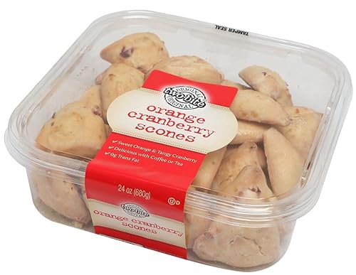 Two Bite Orange Cranberry Scones, 24 Ounce - 6 per case.