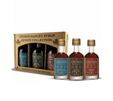 Crown Maple Artisan Trio Collection in Petite 50ML (1.7 Fl. Oz.) Window Box featuring Bourbon Barrel Aged, Madagascar Vanilla Infused, and Cinnamon