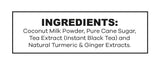 QuikTea Instant Vegan Turmeric Ginger Chai Tea Latte - 10 Count, earthy turmeric glow with zesty ginger warmth, low Caffeine, No artificial colors