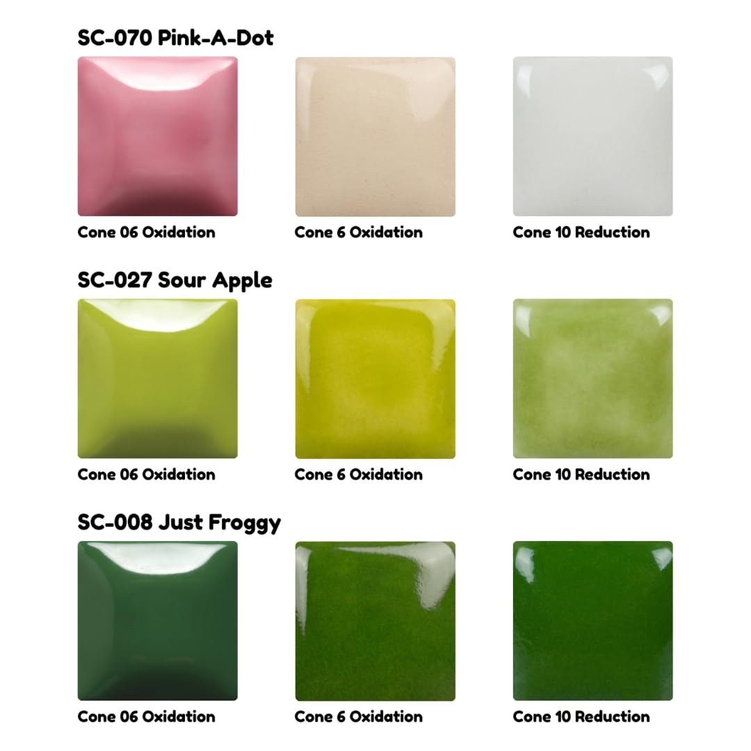 Mayco Stroke & Coat Wonderglazes 12-Color Set #1, 12 Pints