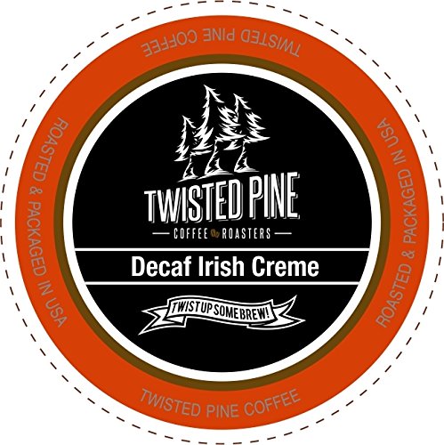 Twisted Pine Coffee Decaf Irish Creme, Flavored Decaf Coffee, Single-Serve Cups, 80 Count