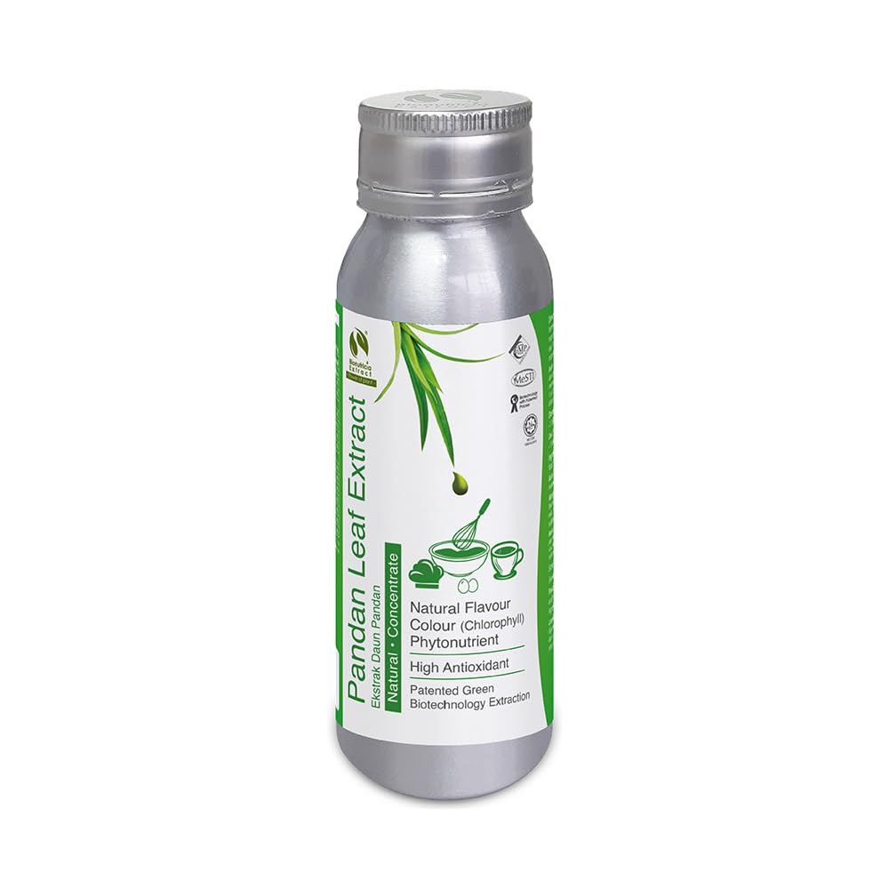 Pandan Extract Liquid Concentrate | No Artificial Additives, No Sugar Added | 100% Natural Asian Gourmet Flavoring & Coloring Ingredient for Healthy