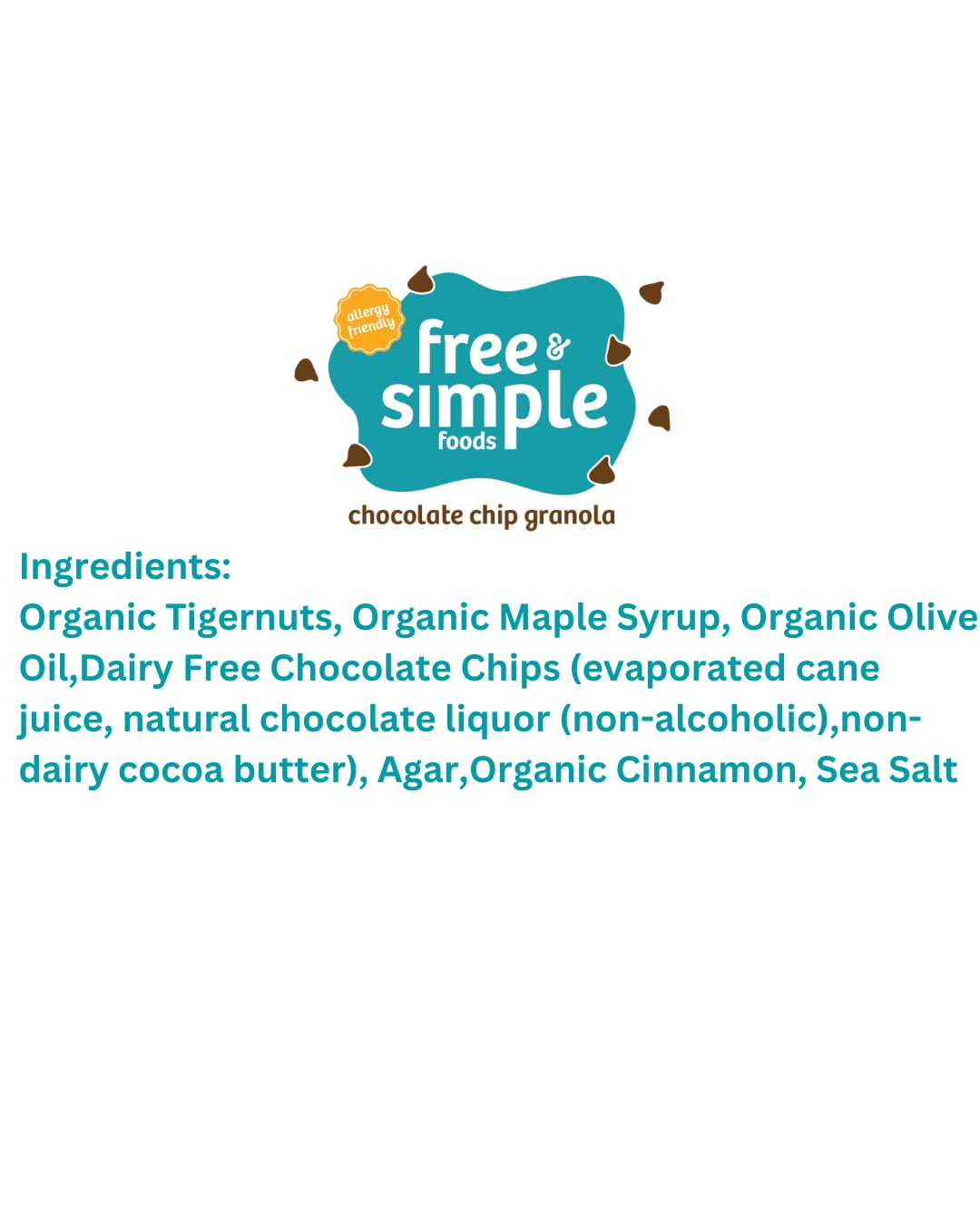 Free & Simple Foods Allergy-Friendly Snack Pack, Chive Crackers and Chocolate Chip Granola, Organic, Dairy-Free
