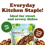 Food to Live Organic Dry Roasted Walnut Halves and Pieces with Himalayan Salt, 8 Ounces - Oven Toasted, Lightly Salted, Great for Baking and Cooking