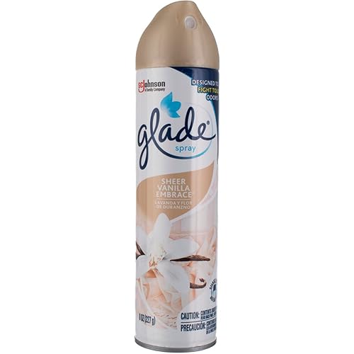 Glade Spray Air Freshener Sheer Vanilla 8 Oz (Pack of 4)