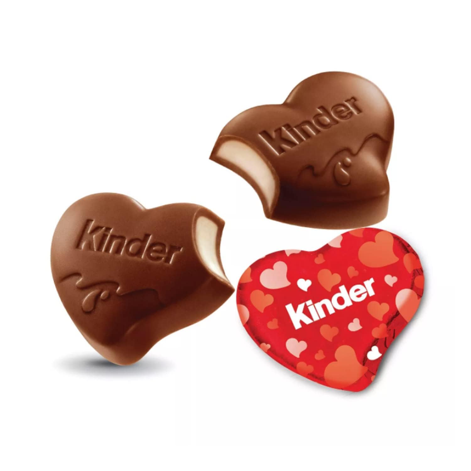 Kinder & Love Gift Box, 25 Mini Milk Chocolate Hearts, Valentine's Gift, 3.7 oz