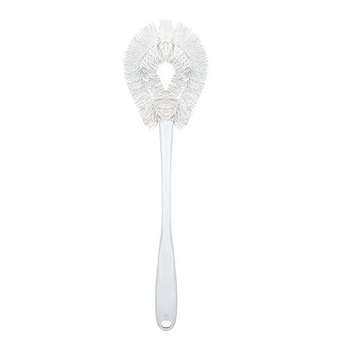 LOLA Toilet Bowl Brush w/Curved Head, Coated Wire, Durable Poly Bristles, Reaches Under Toilet Bowl Rim, 1 Pack