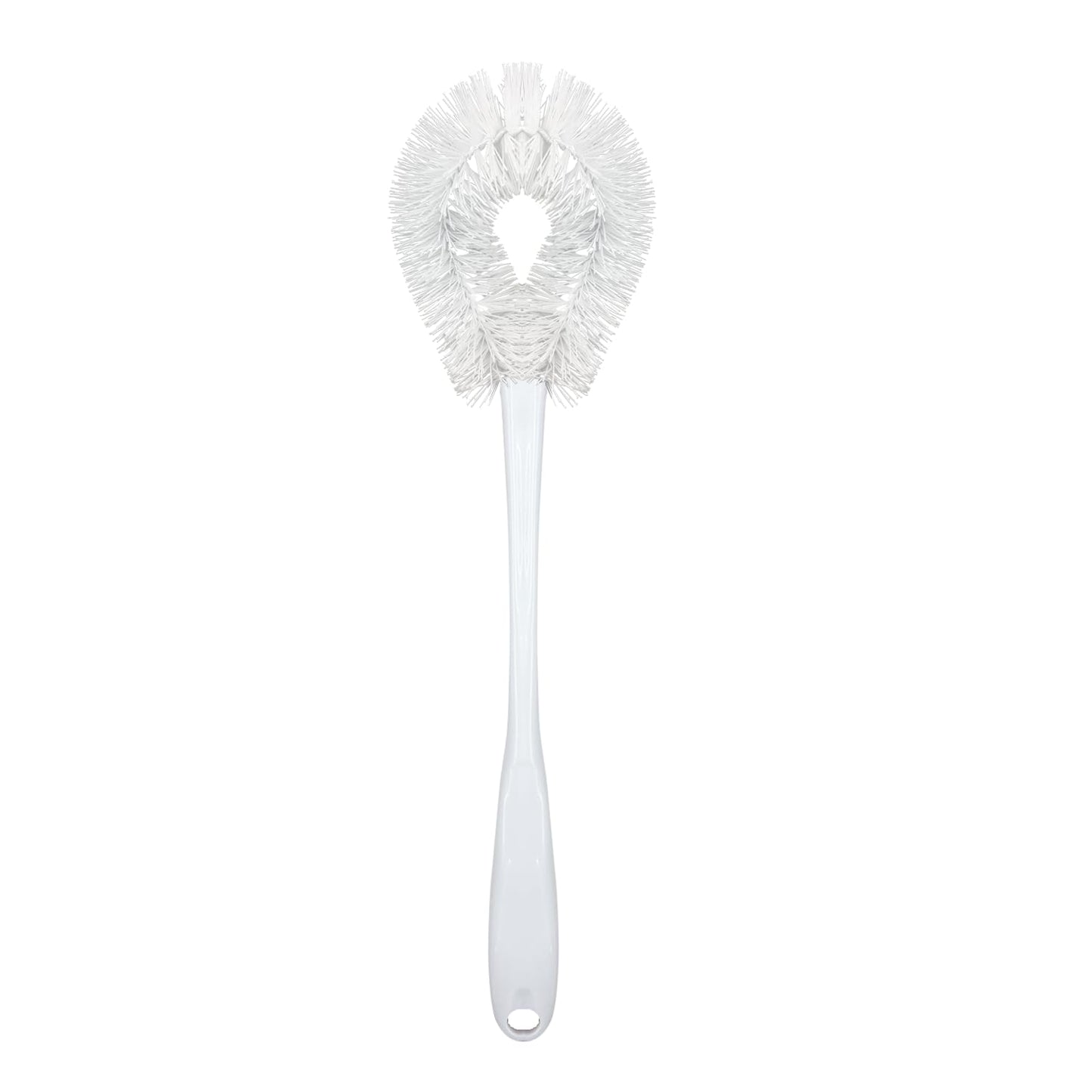 LOLA Toilet Bowl Brush w/Curved Head, Coated Wire, Durable Poly Bristles, Reaches Under Toilet Bowl Rim, 1 Pack