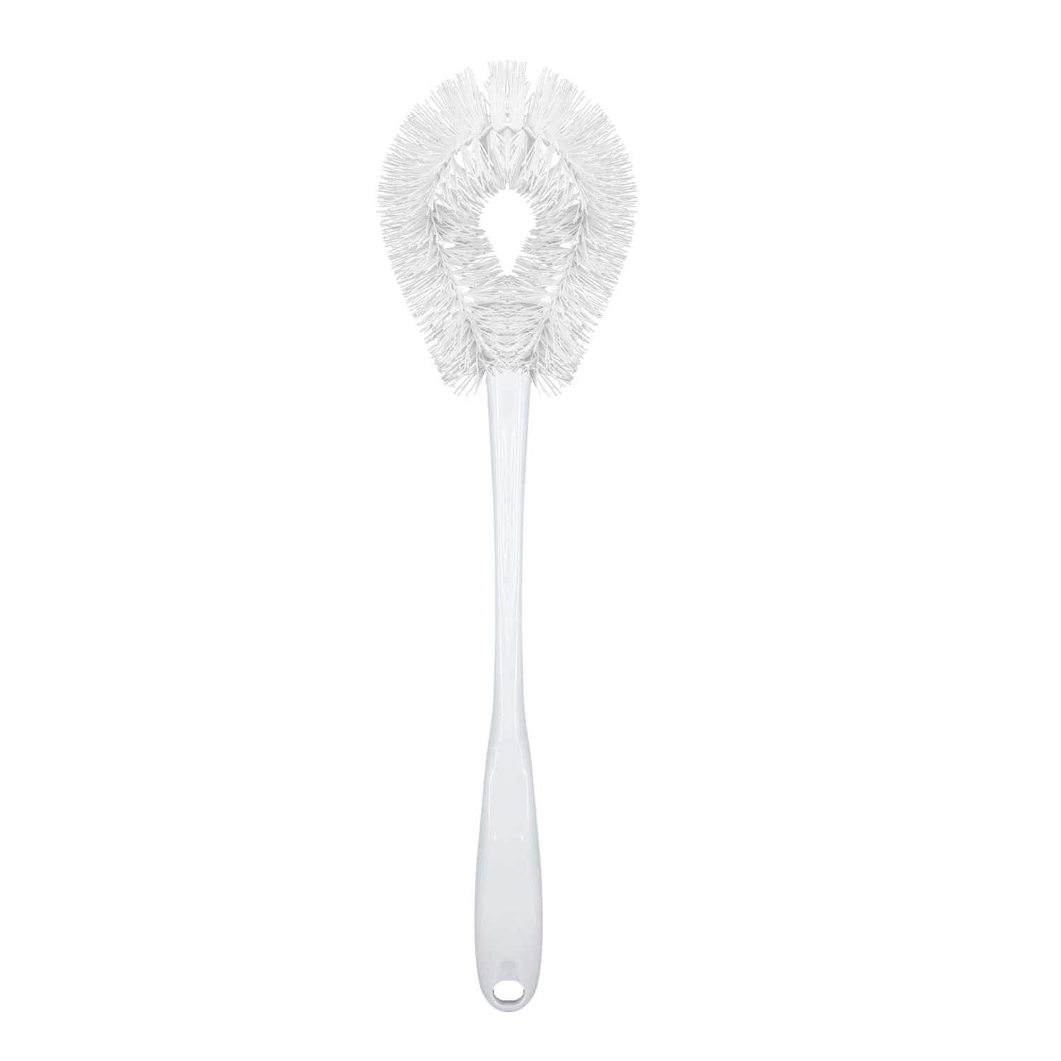 LOLA Toilet Bowl Brush w/Curved Head, Coated Wire, Durable Poly Bristles, Reaches Under Toilet Bowl Rim, 1 Pack