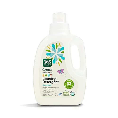 365 by Whole Foods Market, Organic Concentrated Baby Laundry Detergent, Unscented, 33 HE Loads, 50 Fl Oz