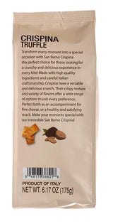Compagnia Sanremo Crispina with Truffle, 6.17 oz, Pack of 2, Product of Italy, Crunchy Gourmet Snack, Perfect with Cheese, Versatile & Delicious
