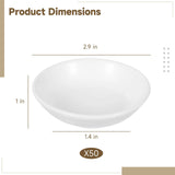 50 PCS Round Ceramic Sauce Bowls, 2.9 x 1 in Ceramic Dipping Sauce Cups, Small Seasoning Dish Sauces Container, Prep Appetizer Plate, Condiment Holder