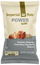 Imperial Nuts - Power Blend (18 Pack x 2.25 oz) Peanuts, Almonds, Pistachios, Hazelnuts & Walnuts Mixed Nuts Snack Packs for Kids & Adults | Protein