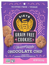 Siete Gluten Free Chocolate Chip Cookies w/ Hint of Mexican Vanilla | Vegan | Grain Free | Non GMO | Dairy Free | Made with Almond Flour & Coconut Oil