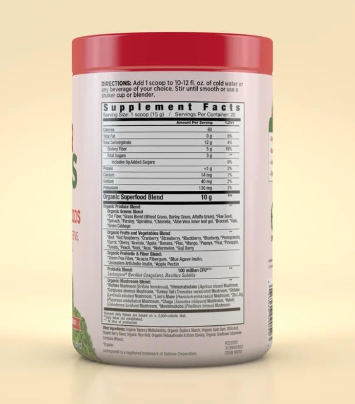 Country Farms Super Green Drink, Berry Flavor, 9.88 Oz (Pack of 2)