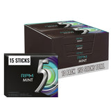 5 GUM Packs Bulk, RPM Mint Sugar Free Gum Bulk, 15 Count (Pack of 10)