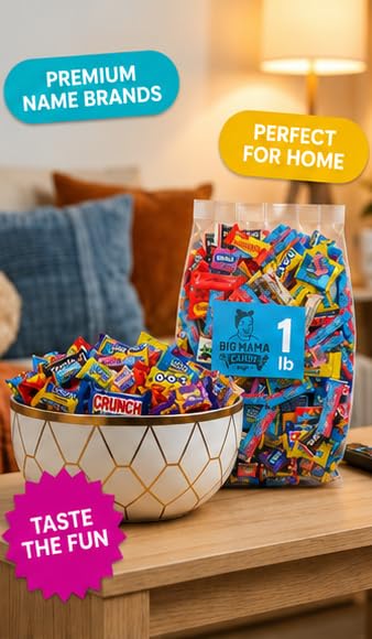 Big Mama Candy Assorted Bulk Variety Pack Individually Wrapped 1 lb