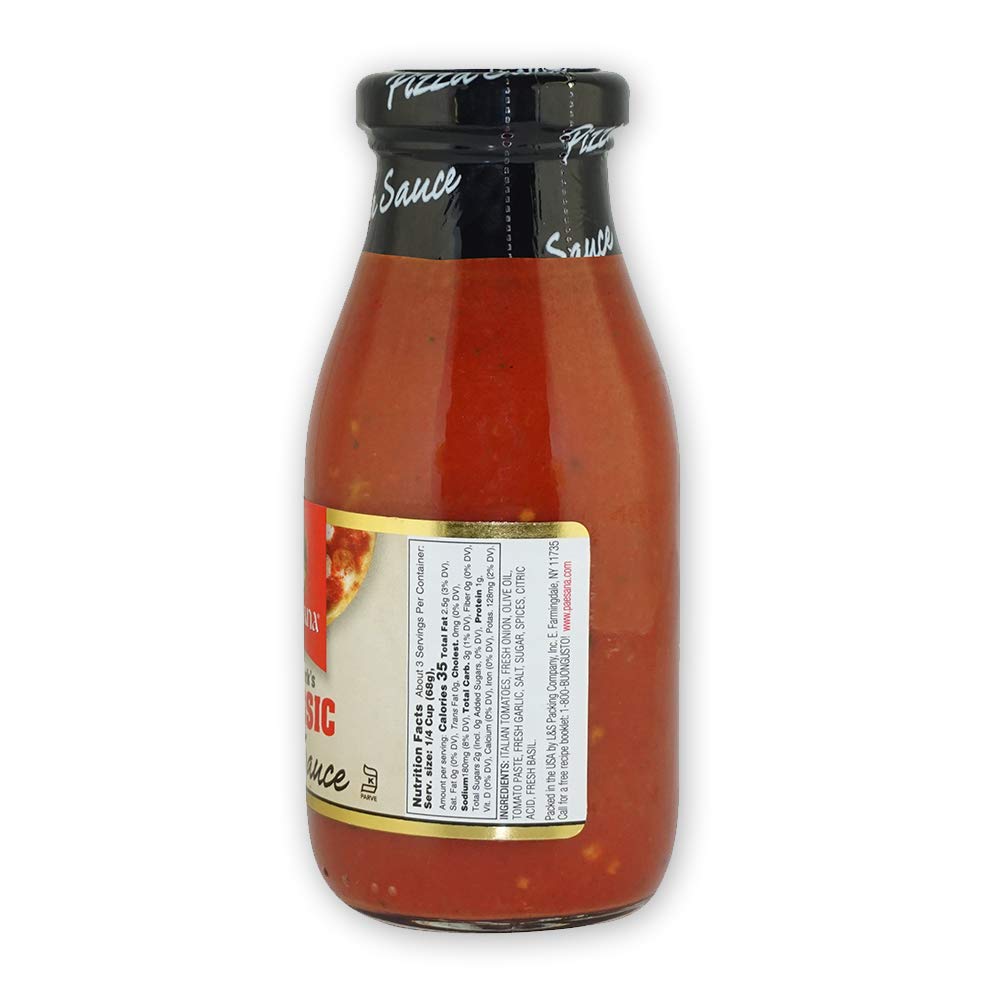 Paesana New York’s Classic Pizza Sauce, Gluten Free, Kosher Certified, 8.5 OZ - Made in The USA (6 Pack)
