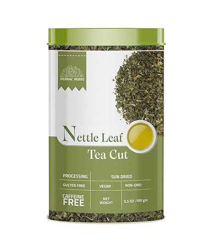 Nettle Leaf Tea 80 g | Loose Cut & Sifted for Fresh Herbal Infusions | Dried Urtica dioica Leaf cut for Herbal Tea By Hebhac Herbals
