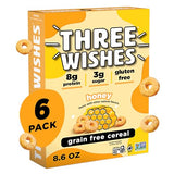 Three Wishes Grain-Free Protein Breakfast Cereal - 8g Protein and 3g Fiber - Healthy, Low-Sugar Breakfast Cereal, Gluten Free, Vegan-Friendly