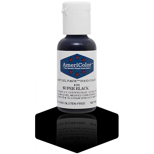 AmeriColor, Super Black, .75 Ounce Bottle, Soft Gel Paste Food Color