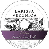 Nutmeg Sumatra Decaf Coffee (Single Serve K-Cup Pods) (Gourmet, Naturally Flavored, Whole Coffee Beans) (12 pods, ZIN: 573758)