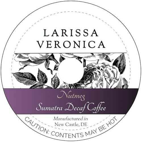 Nutmeg Sumatra Decaf Coffee (Single Serve K-Cup Pods) (Gourmet, Naturally Flavored, Whole Coffee Beans) (12 pods, ZIN: 573758)