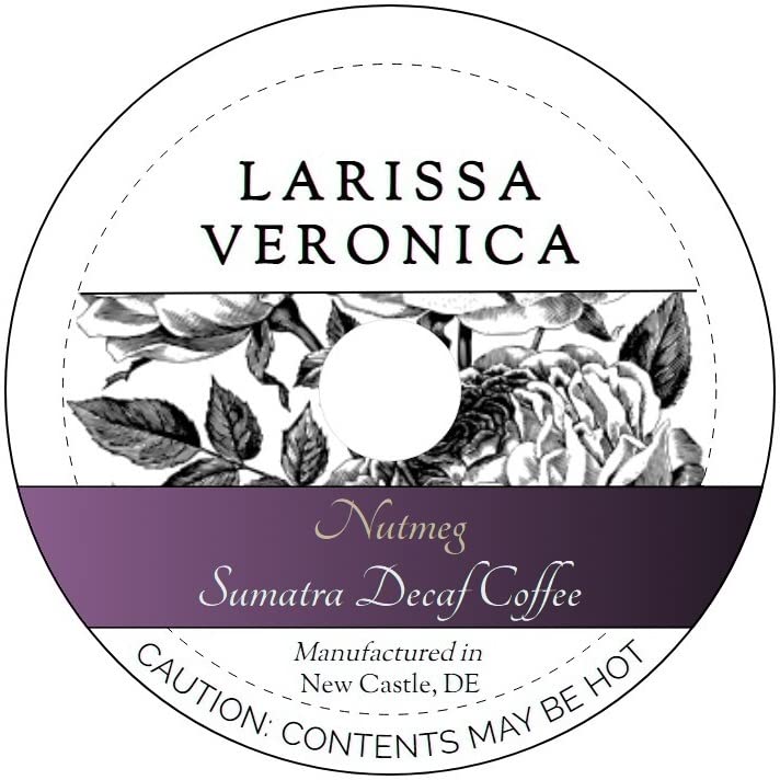 Nutmeg Sumatra Decaf Coffee (Single Serve K-Cup Pods) (Gourmet, Naturally Flavored, Whole Coffee Beans) (12 pods, ZIN: 573758)