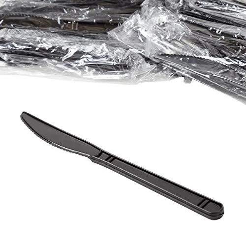 Individuanlly Wrapped Heavy Weight Plastic (KNIFE, 1000, BLACK)