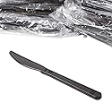 Individually Wrapped Heavy Weight Utensil (100, Black Knife)