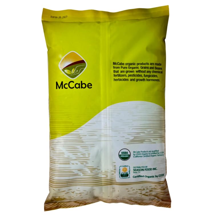 McCabe Organic Black Pearl Rice - Rich in Fibers & Minerals | USDA Certified Organic and CCOF Certified | Product of USA | 12 Lbs