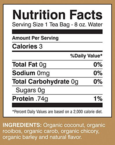 Davidson's Organics, Coconut Vanilla, 25-count Tea Bags, Pack of 6