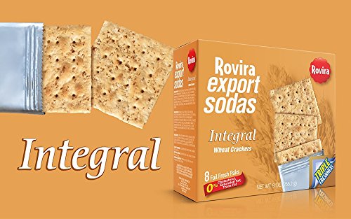 Rovira Export Sodas - Wheat Crackers (8 foil fresh packs/box) - 9 oz Box (Count of 2)
