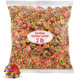 Gummy Clusters Rainbow, 2lb Pack of Gummy Clusters Bulk, Perfect Gummy Candy Snack for Parties, Birthdays, Holidays, Gift Bags, Office Treats