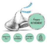 Darling Souvenir 190 Pieces Mint Retirement Party Chocolate Drop Labels Stickers - Self-Adhesive Mini Candy Wrappers for Farewell, Goodbye Event