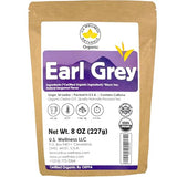Earl Grey Tea, FLORAL & CITRUSY, Natural Bergamot Flavor Blended with ORGANIC Loose Leaf Tea, 110+ Cups, 8oz, ORGANIC CEYLON, OP Grade Tea, U.S.A