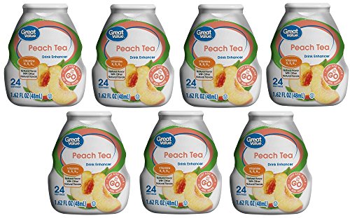 Pack of 7 - Great Value Drink Enhancer, Peach Tea, 1.62 fl oz