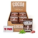 Cocoa Delights Chocolate Peppermint Candy Pastilles - 30 Count Tin (Pack of 12) | Vegan, Gluten Free & Kosher Certified | Travel Size Bulk Candy Tins