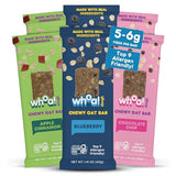 Whoa! Dough Top 9 Allergen Free Chewy Oat Bars - 3-Flavor Variety Pack | (6) 1.41 oz Individually Wrapped Bars | 5-6g Fiber, Allergen Friendly
