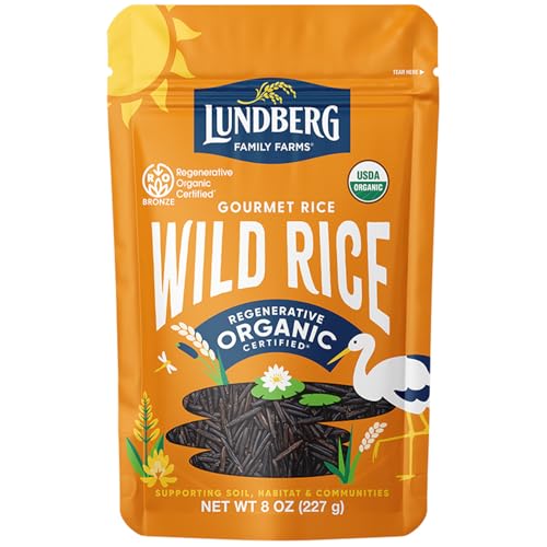 Lundberg Wild Rice, Regenerative Organic Certified - 100% Natural California Cultivated Wild Black Rice, 8 Oz
