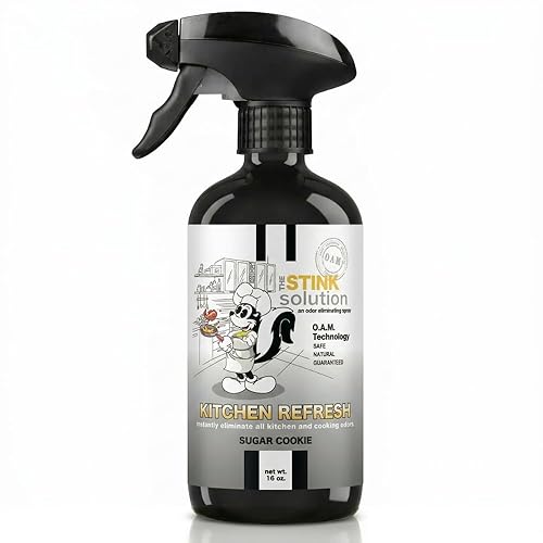 The Stink Solution Kitchen Odor Eliminator For Strong Odor: Garbage Can & Refrigerator Deodorizer, Cooking & Trash Smell Remover 1 16 oz Bottle (Sugar