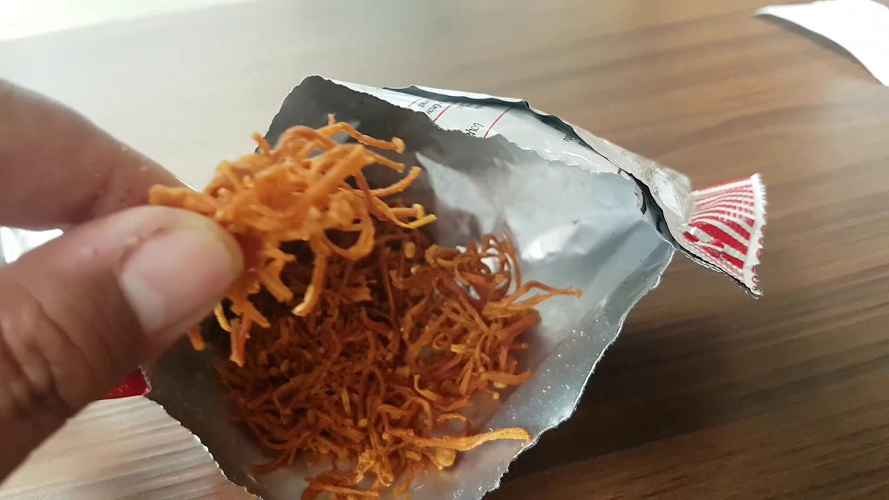 HUAHED BRAND, Cripy Enoki Mushroom Snack, Spicy Flavor, Size 25g X 6 Packs