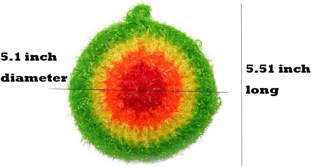 Dish Scrubber Cute Non Scratch Decorative Dish Scrubber Dish Net Clothes for Kitchen Washing Dishes Cleaning Net 3 Pack