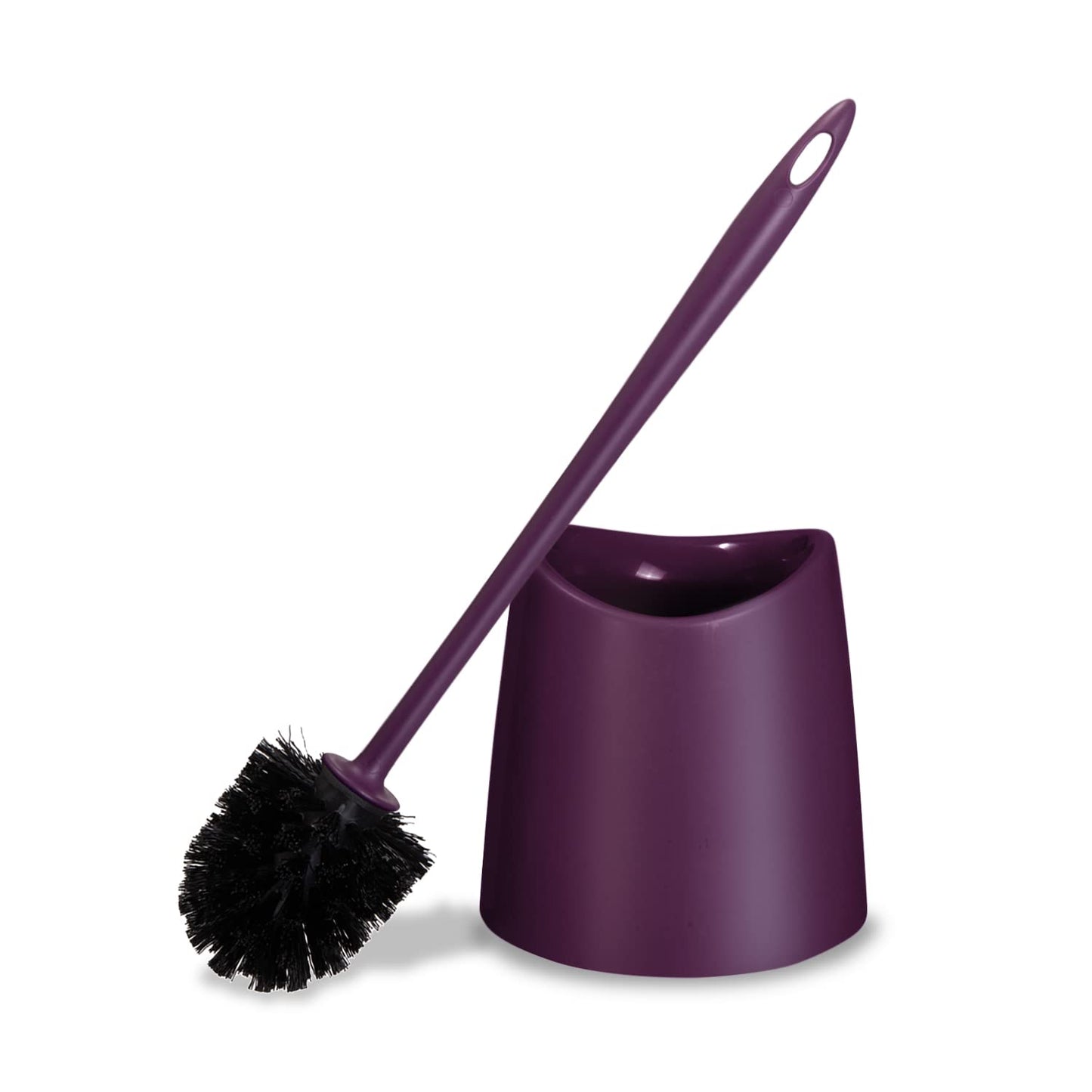 Toilet Brush Cleaner and Holder Purple Toilet Bowl Cleaner Brush with Scrubbing Wand, Brush and Storage Caddy for Easy Bathroom Cleaning