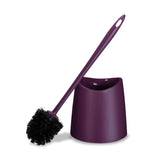 Toilet Brush Cleaner and Holder Purple Toilet Bowl Cleaner Brush with Scrubbing Wand, Brush and Storage Caddy for Easy Bathroom Cleaning