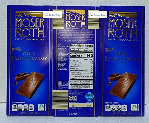Moser Roth Privat German Chocolate Milk Extra Creamy 4.4oz 125g (3 Bars)