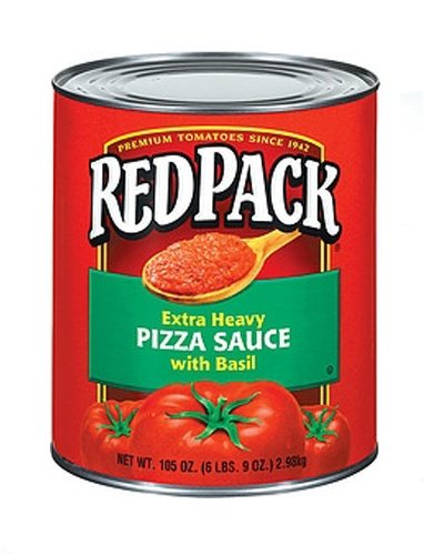 Red pack Pizza Sauce with Basil #10, Pack of 6