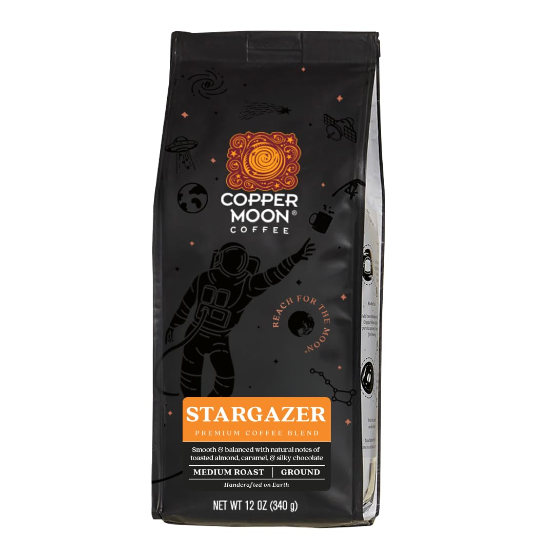 Copper Moon Medium Roast Ground Coffee, Stargazer Blend, 12 Oz