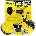 Drillbrush Drill Brush Attachment Set for Bathroom Cleaning - Power Scrubber Brush Kit for Tub, Tile, Shower, and Grout - All-Purpose Household